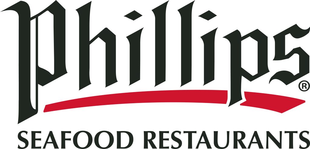 Phillips Seafood Restaurants black and red logo