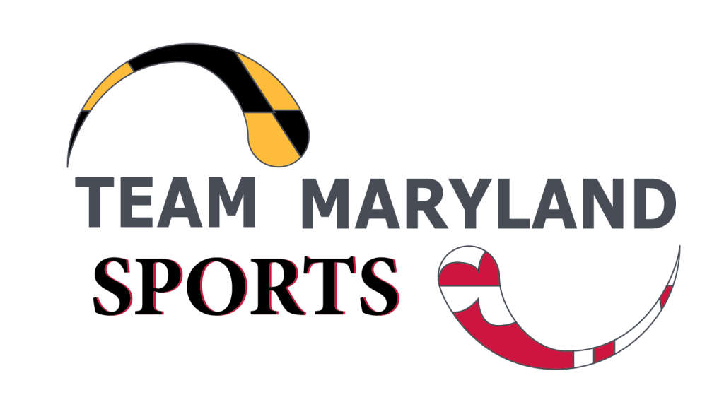 Team Maryland Sports logo with the Maryland flag print